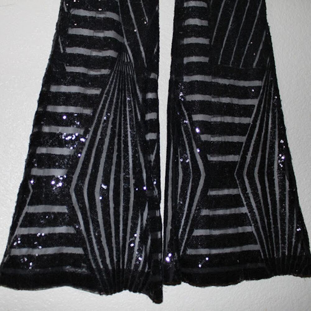 Black Sequin Flare Pants - Brand - Picture 5 of 12